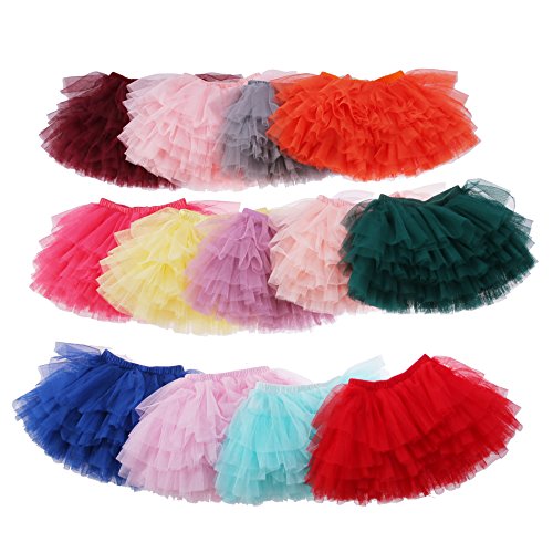 Buy elamccor Baby Girls' Tutu Skirt Toddler 6 Layered Tulle Tutus